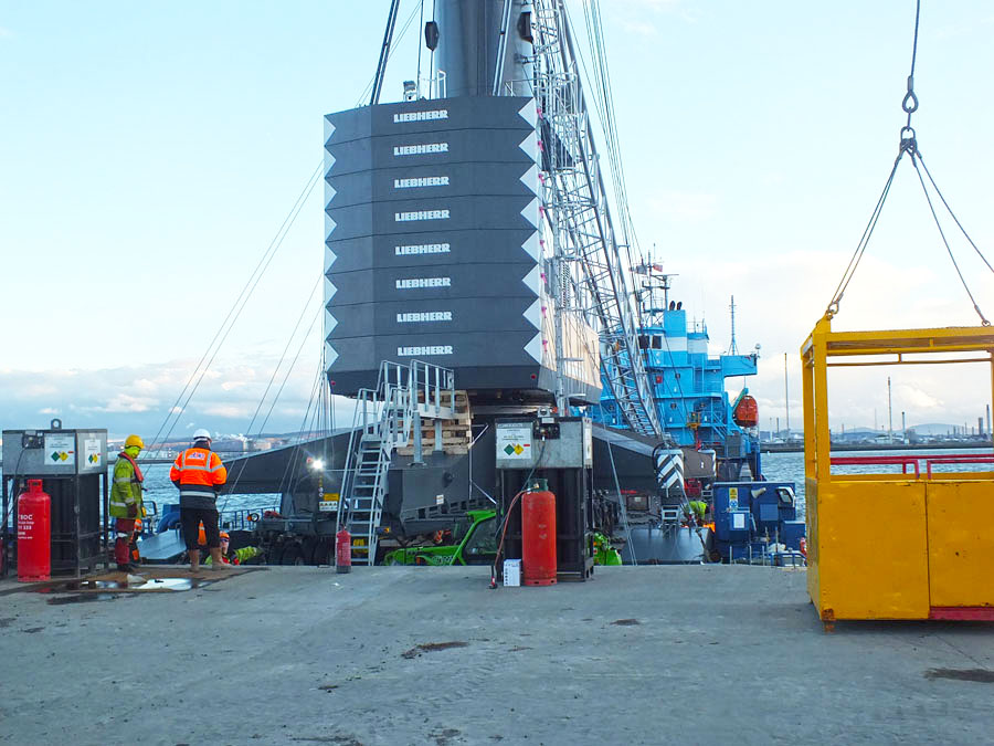 UK’s largest harbour crane arrives at Able Seaton Port