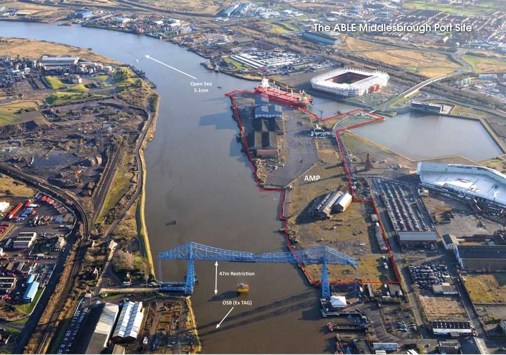 The Able Middlesbrough Port Site Aerial