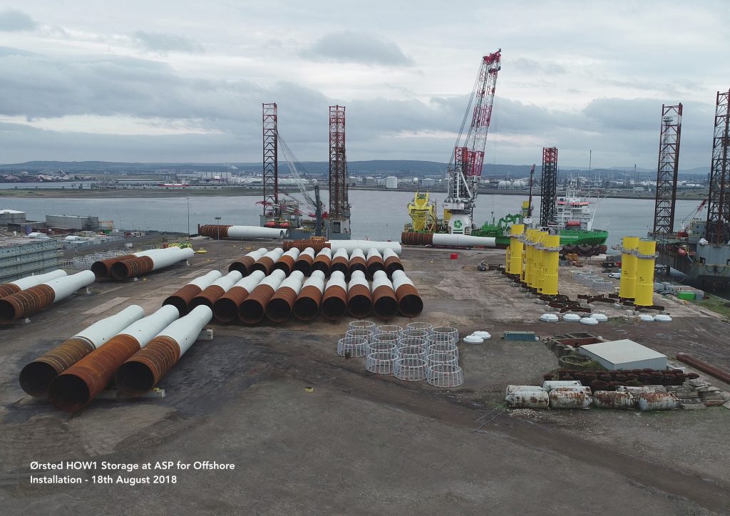 Ørsted HOW1 Storage at ASP for Offshore Installation  - 18th August 2018