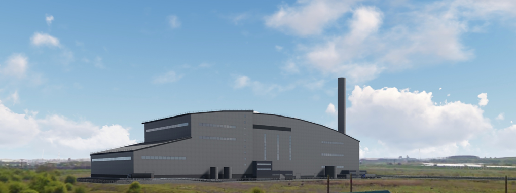 Photomontage of the planned North Beck Energy Centre.